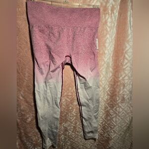 Gymshark pink/white ombre leggings